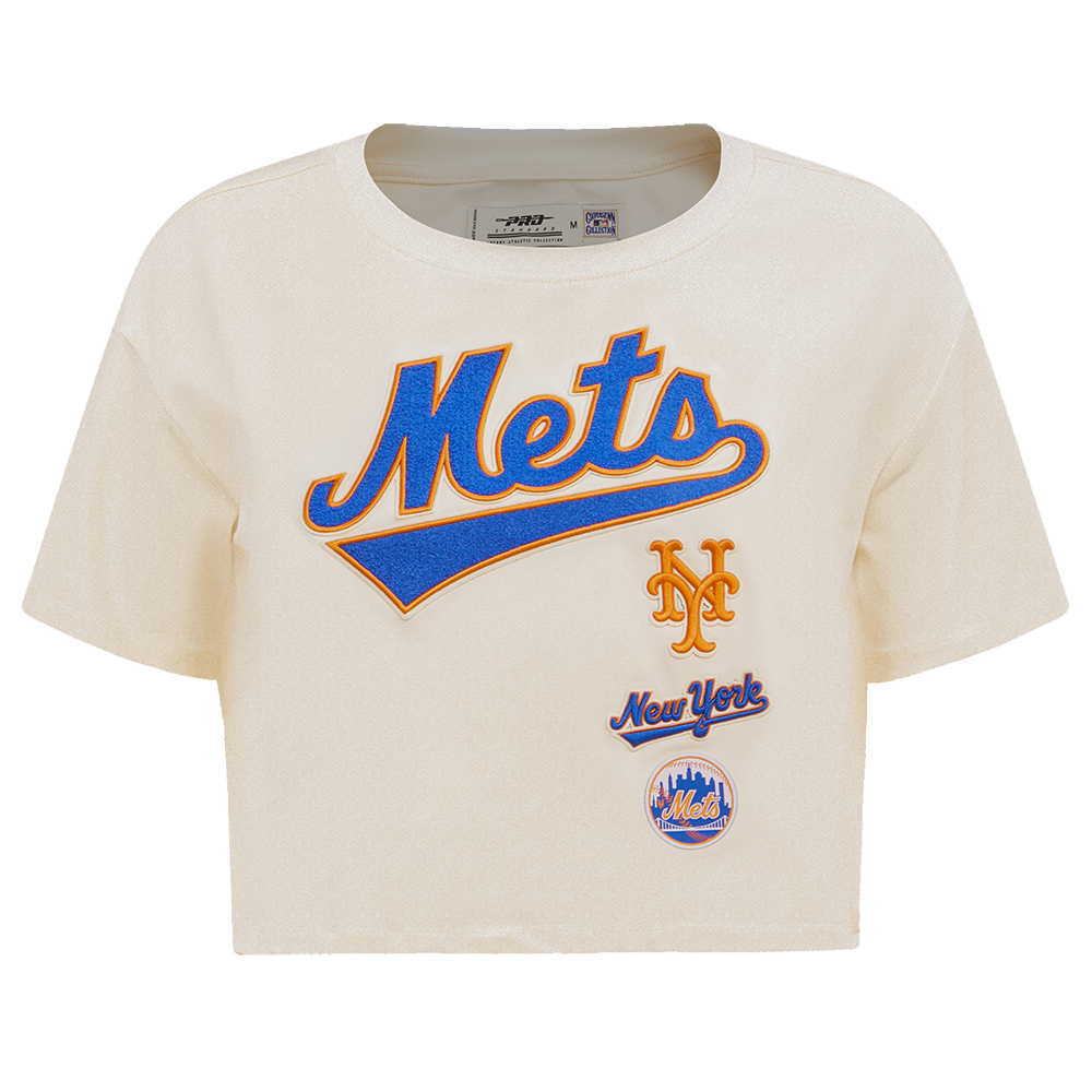 MANGA CORTA CROP MLB NEW YORK METS RETRO CLASSICS PARA MUJER