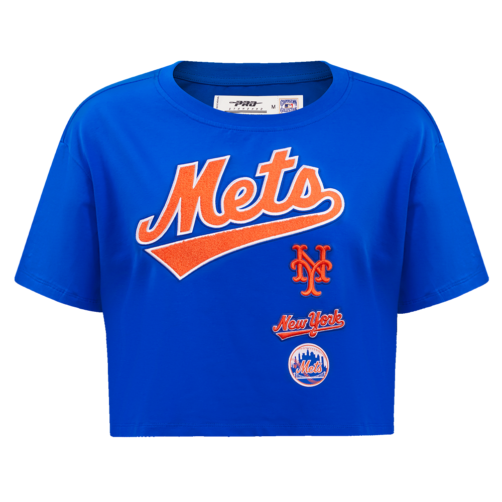 MANGA CORTA CROP MLB NEW YORK METS RETRO CLASSICS PARA MUJER