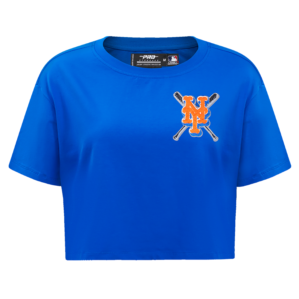MANGA CORTA CROP MLB NEW YORK METS MASH UP PARA MUJER