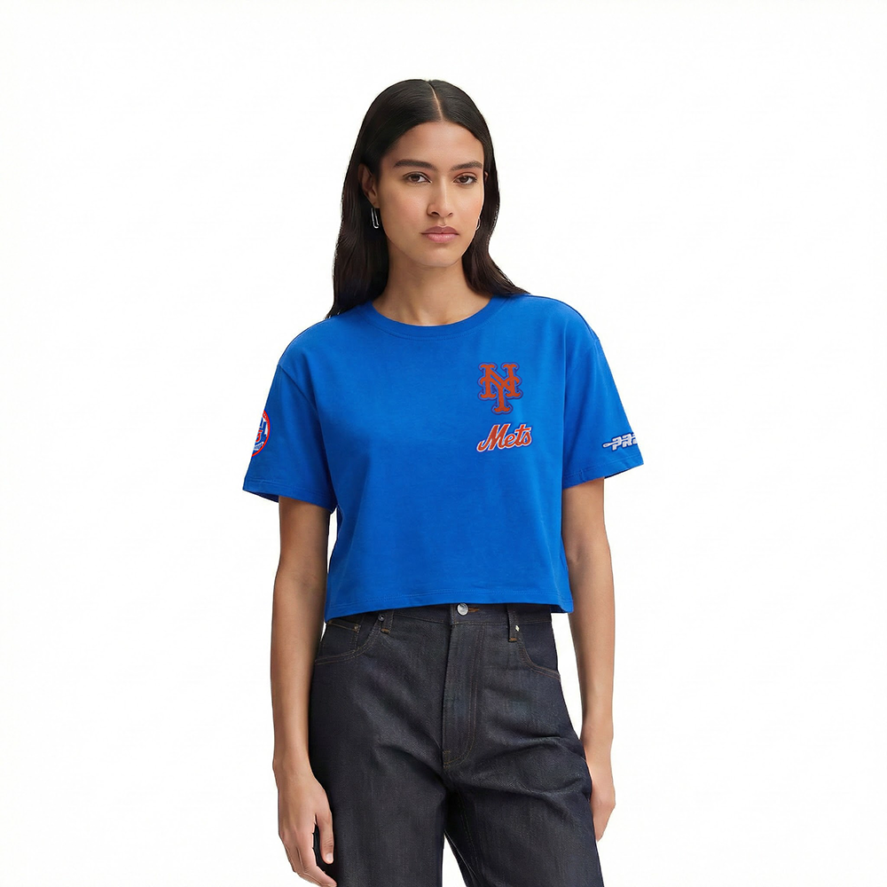 MANGA CORTA MLB NEW YORK METS CLASSIC CHENILLE PARA MUJER