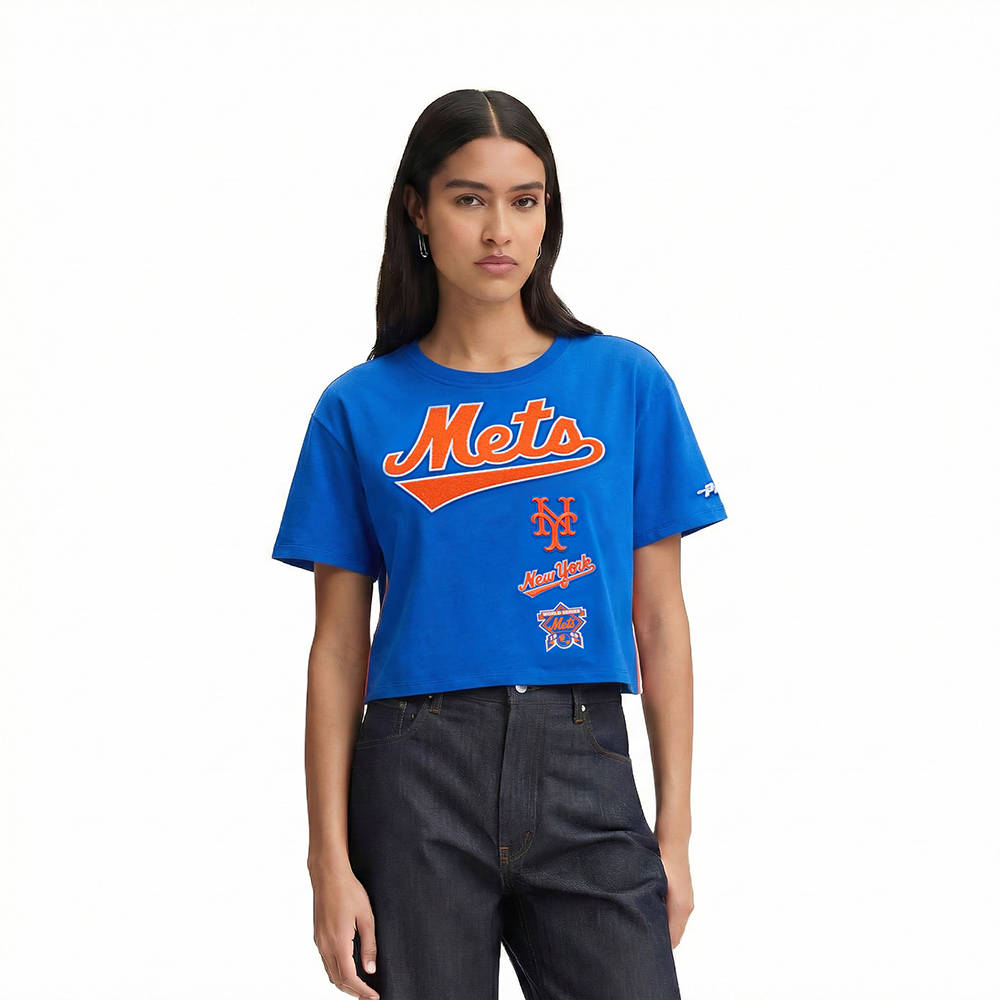 MANGA CORTA MLB NEW YORK METS RETRO CLASSICS PARA MUJER