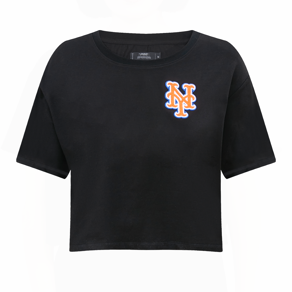MANGA CORTA CROP MLB NEW YORK METS CLASSIC ESSENTIALS PARA MUJER