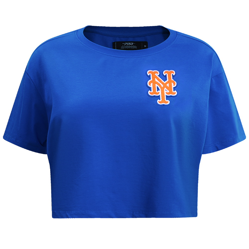 MANGA CORTA CROP MLB NEW YORK METS CLASSIC ESSENTIALS PARA MUJER