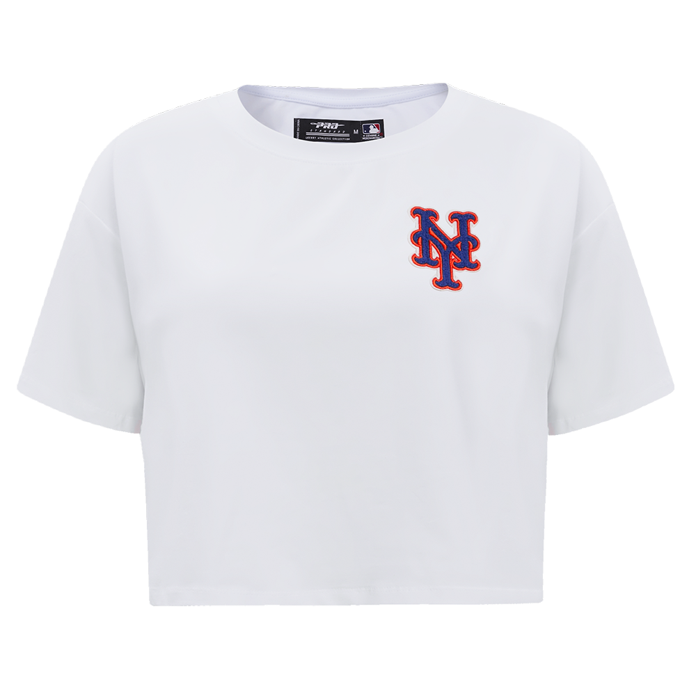 MANGA CORTA CROP MLB NEW YORK METS CLASSIC ESSENTIALS PARA MUJER