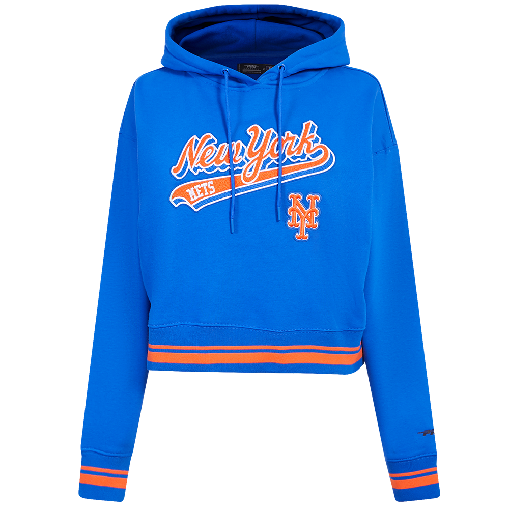 SUDADERA CON GORRO MLB NEW YORK METS SCRIPT TAIL PARA MUJER