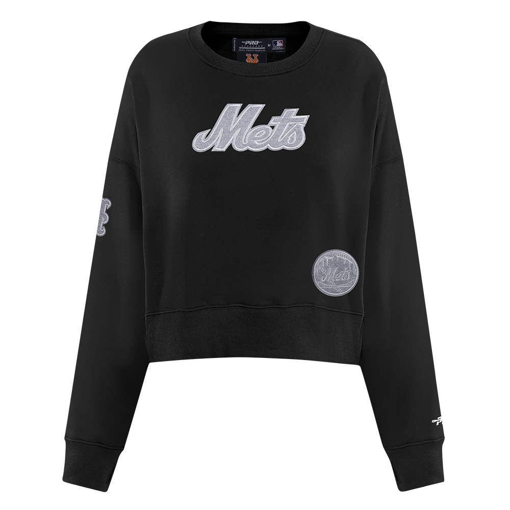 SUDADERA DE CUELLO REDONDO MLB NEW YORK METS REVERSE FRENCH TERRY PARA MUJER
