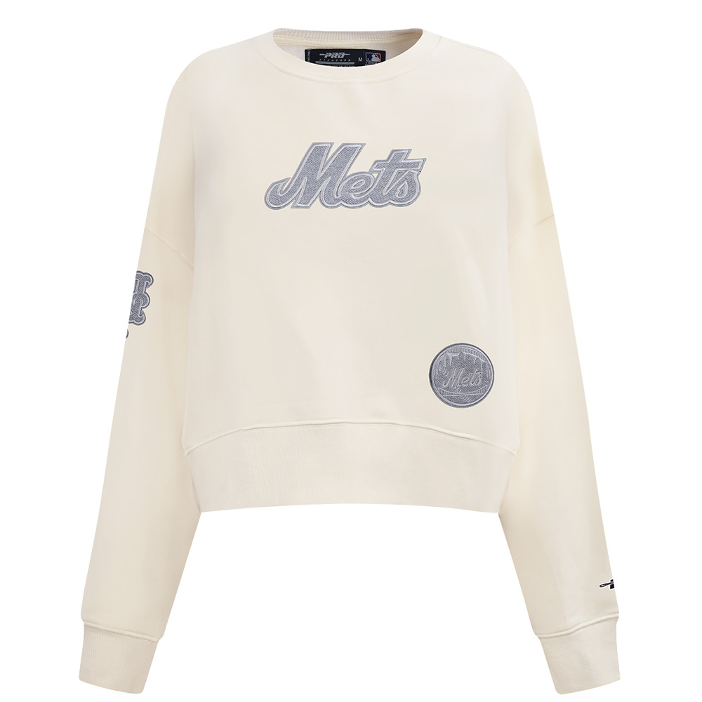 SUDADERA DE CUELLO REDONDO MLB NEW YORK METS REVERSE FRENCH TERRY PARA MUJER
