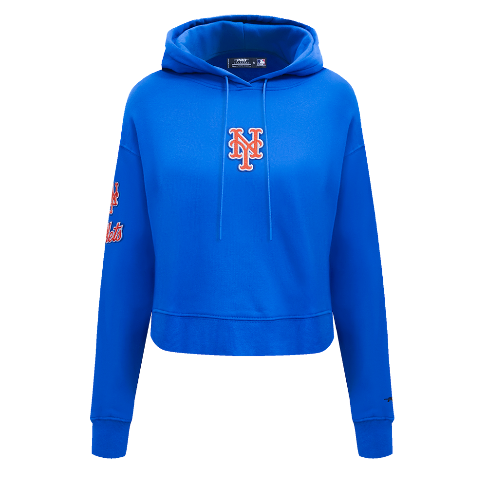 SUDADERA CON GORRO MLB NEW YORK METS CLASSIC ESSENTIALS PARA MUJER