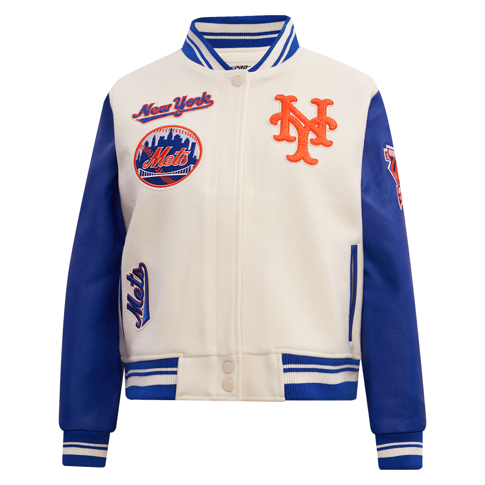 CHAMARRA UNIVERSITARIA MLB NEW YORK METS RETRO CLASSICS PARA MUJER