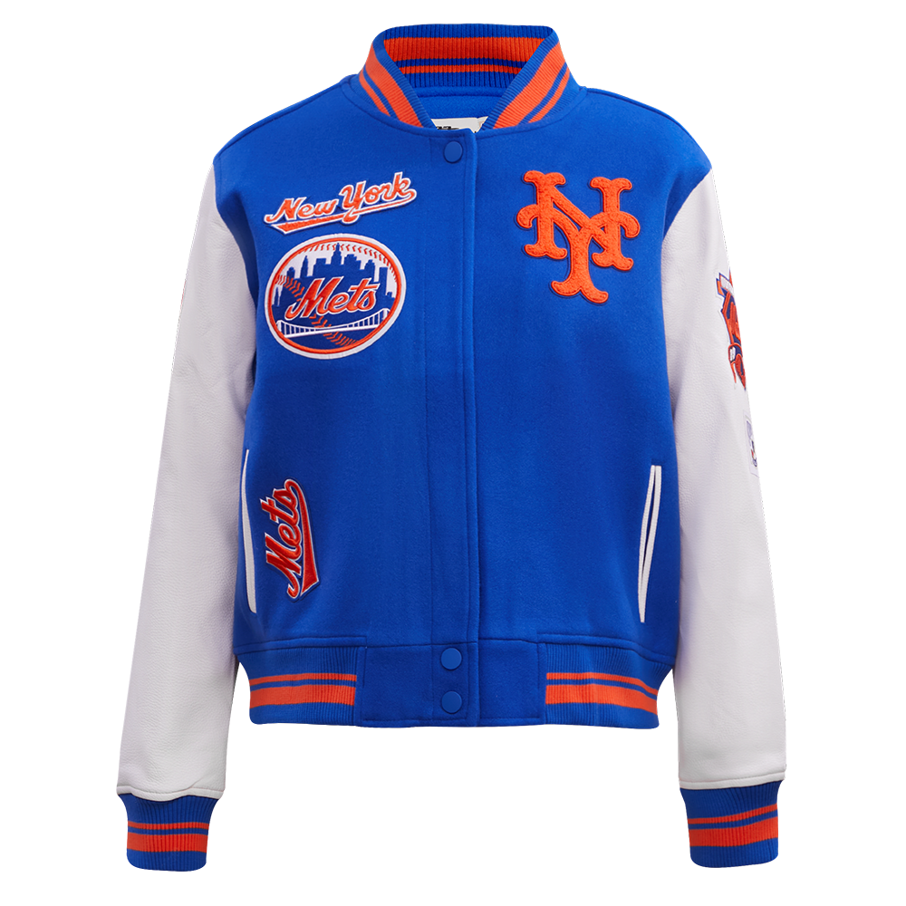 CHAMARRA UNIVERSITARIA MLB NEW YORK METS RETRO CLASSICS PARA MUJER