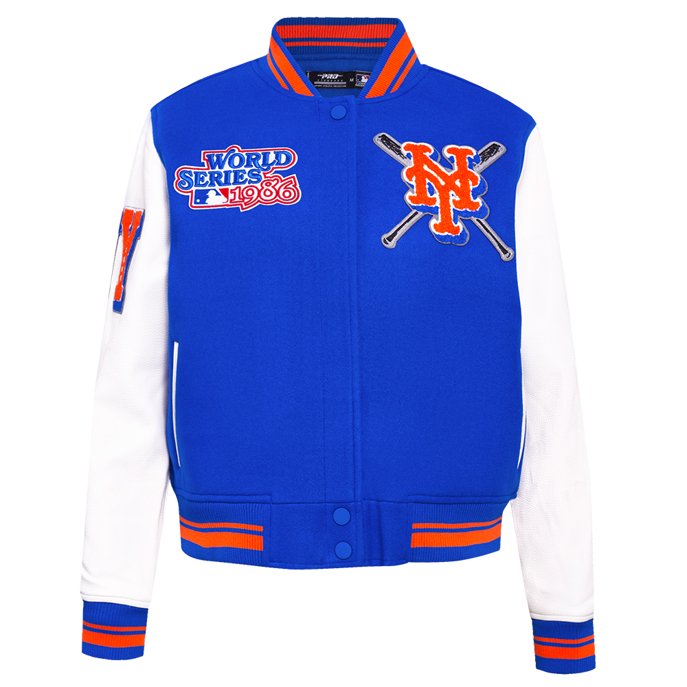 CHAMARRA UNIVERSITARIA MLB NEW YORK METS MASH UP PARA MUJER