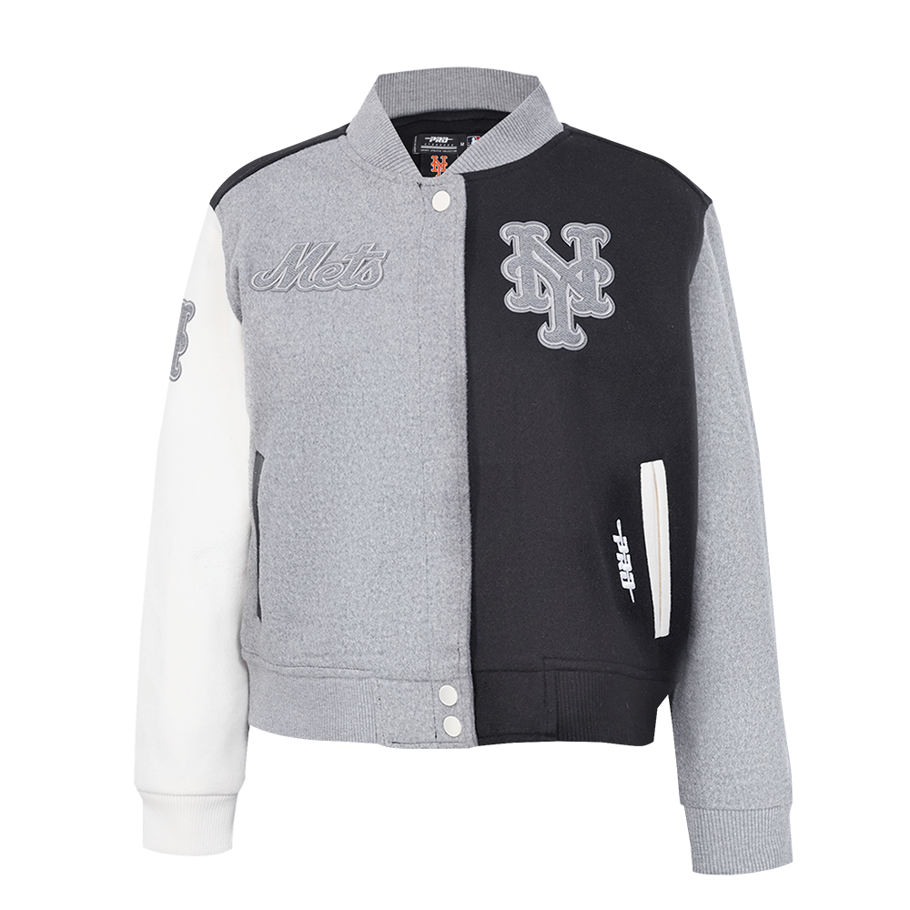 CHAMARRA UNIVERSITARIA MLB NEW YORK METS REVERSE FRENCH TERRY PARA MUJER