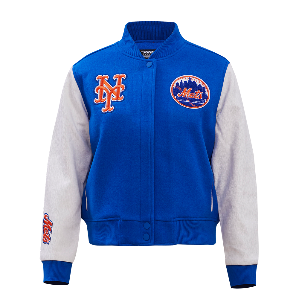 CHAMARRA UNIVERSITARIA MLB NEW YORK METS CLASSIC ESSENTIALS PARA MUJER