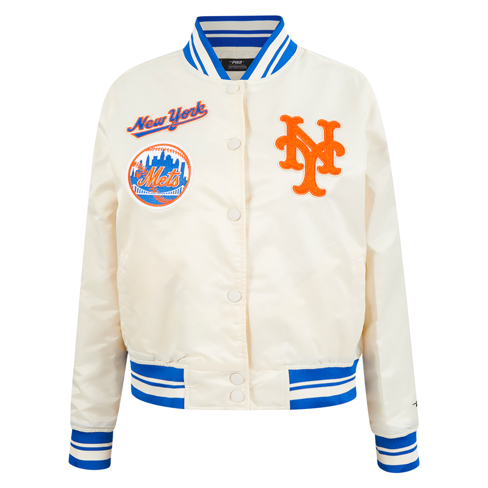 CHAMARRA DE SATÍN MLB NEW YORK METS RETRO CLASSICS PARA MUJER