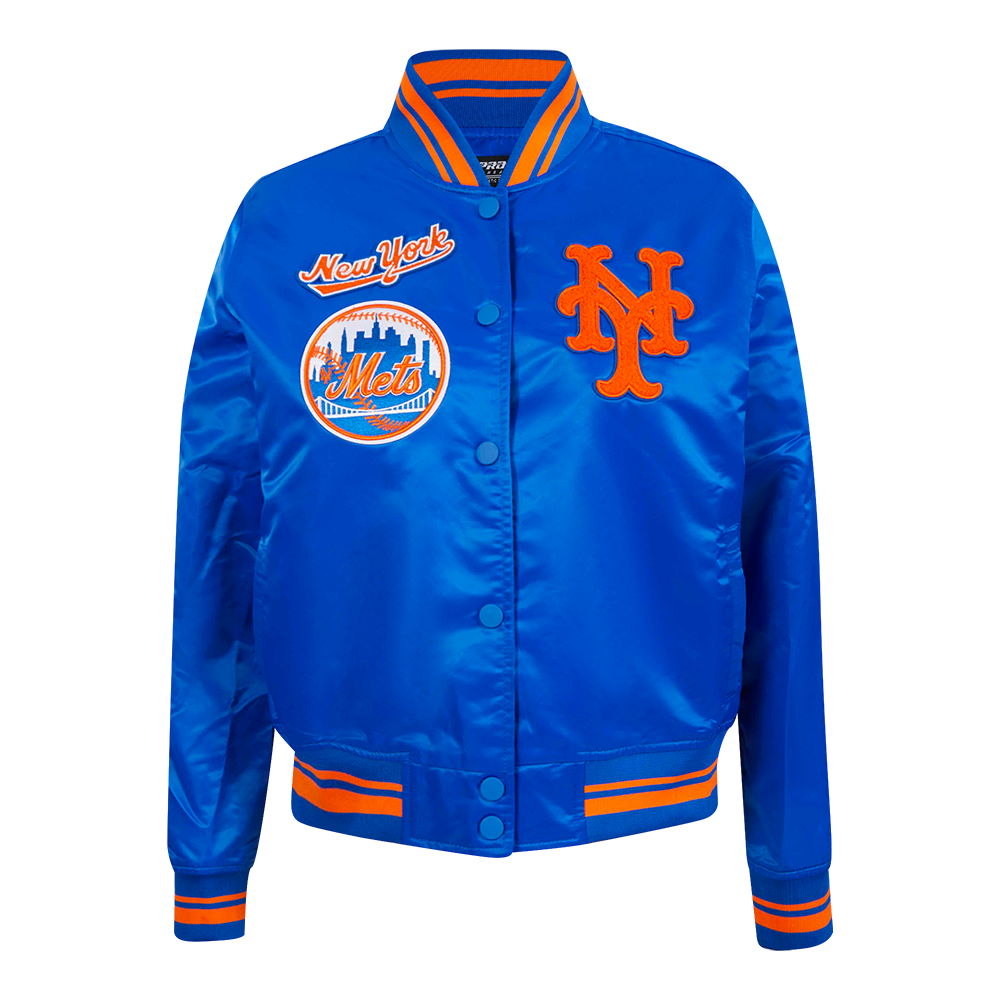 CHAMARRA DE SATÍN MLB NEW YORK METS RETRO CLASSICS PARA MUJER