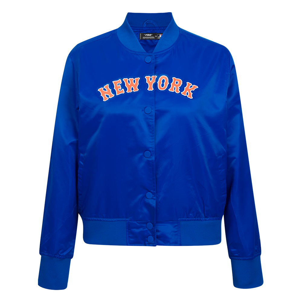 CHAMARRA DE SATÍN MLB NEW YORK METS CLASSIC CHENILLE PARA MUJER