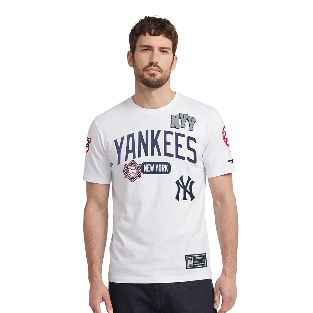 MANGA CORTA MLB NEW YORK YANKEES LETTERMAN