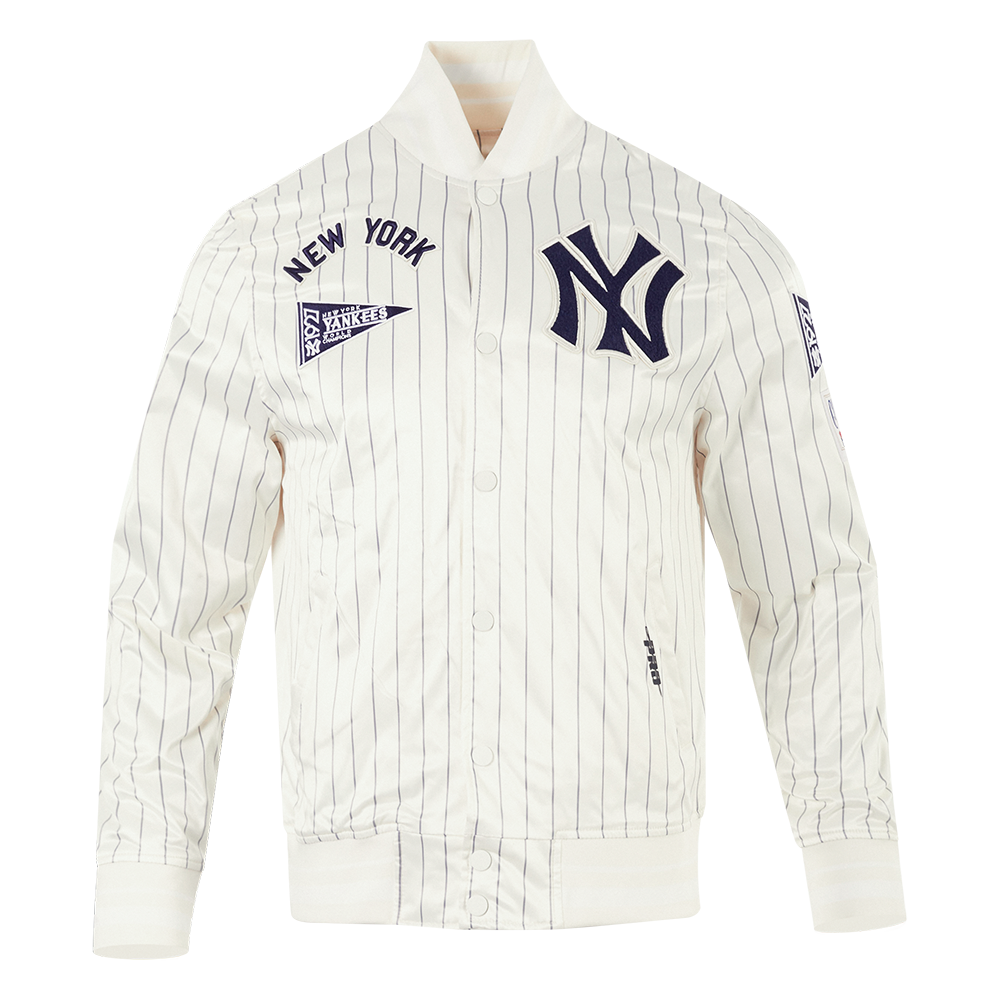 CHAMARRA DE SATÍN MLB NEW YORK YANKEES PINSTRIPE RETRO CLASSIC