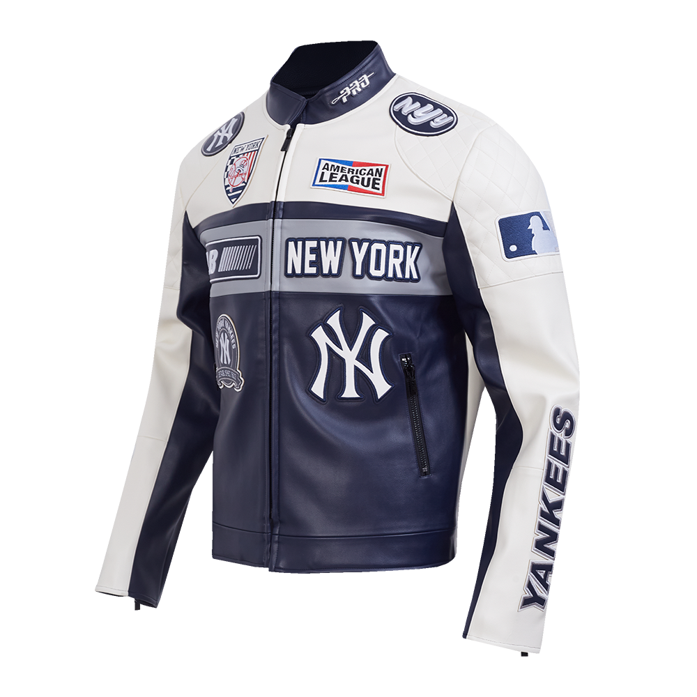 CHAMARRA DE PIEL MLB NEW YORK YANKEES MOTO JACKET