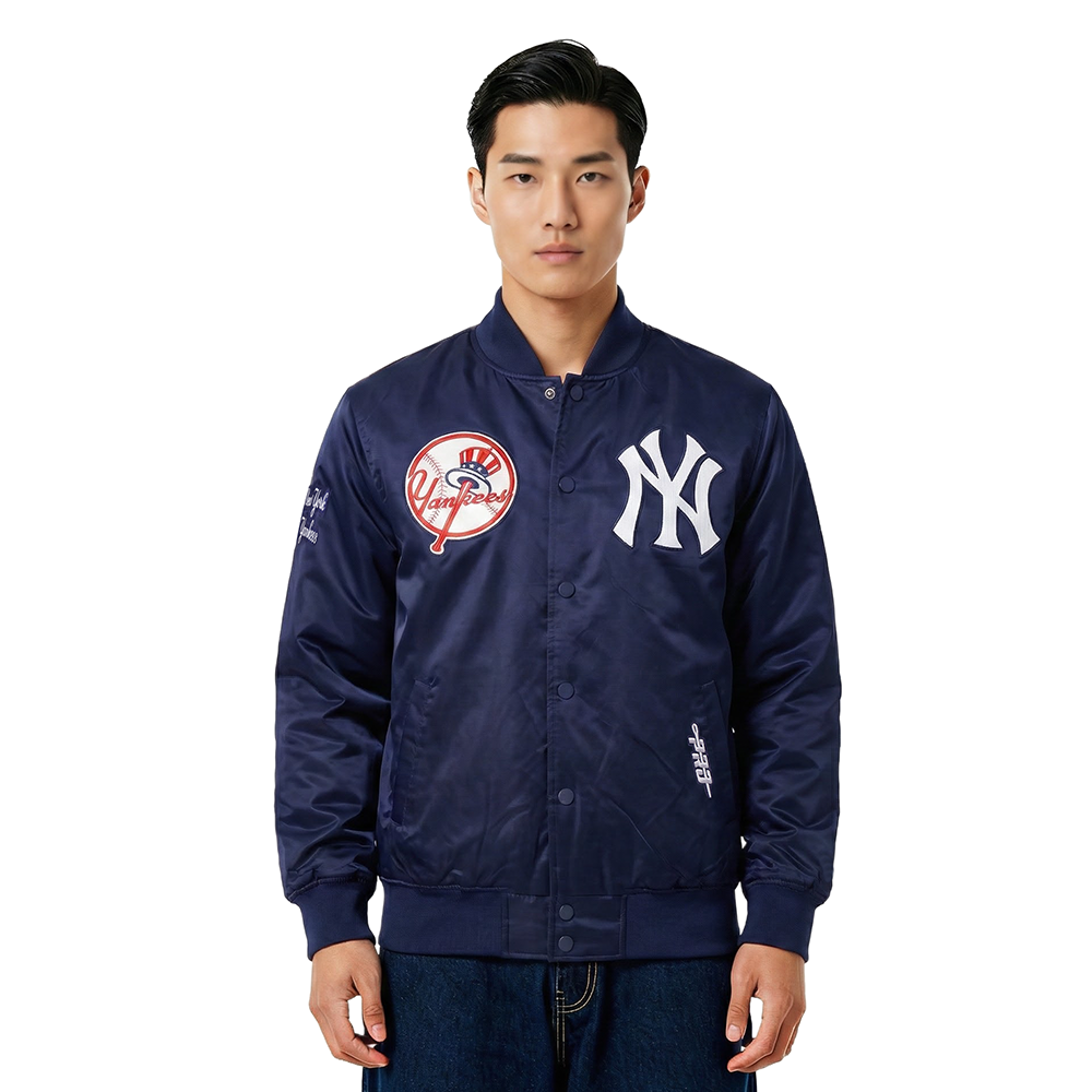 CHAMARRA DE SATIN MLB NEW YORK YANKEES CITY ARCH
