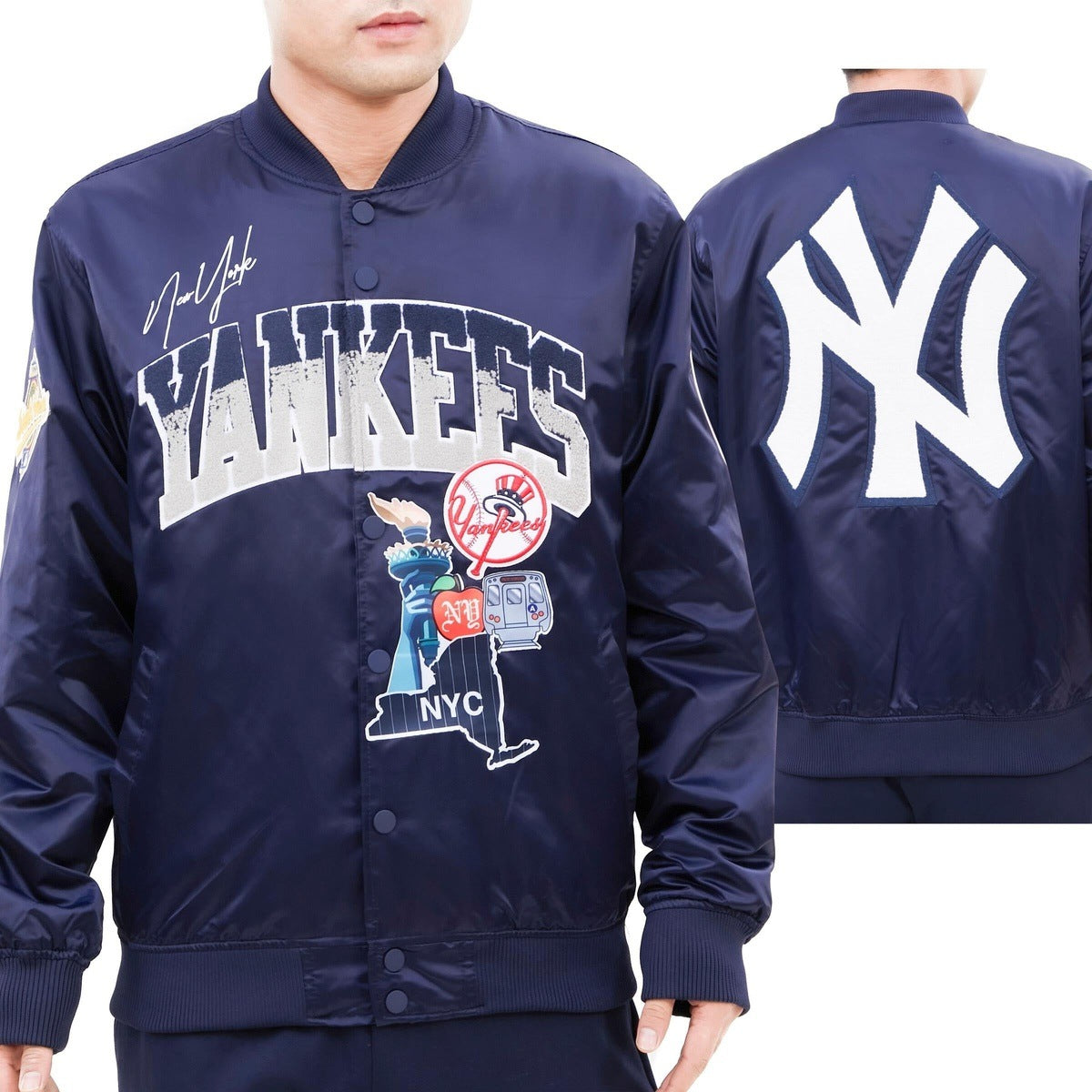 CHAMARRA DE SATÍN MLB NEW YORK YANKEES HOME TOWN