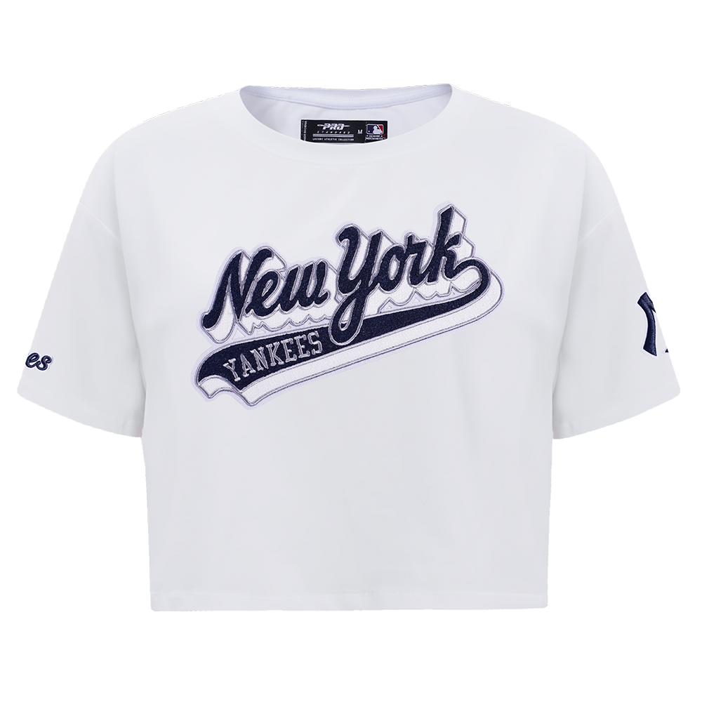 MANGA CORTA MLB NEW YORK YANKEES SCRIPT TAIL PARA MUJER