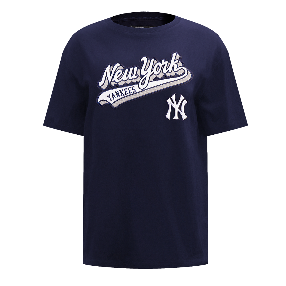 MANGA CORTA BOYFRIEND MLB NEW YORK YANKEES SCRIPT TAIL PARA MUJER