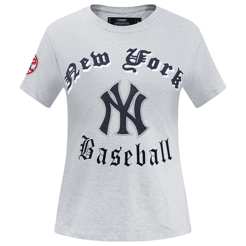 PLAYERA CORTE LARGO MLB NEW YORK YANKEES OLD ENGLISH PARA MUJER