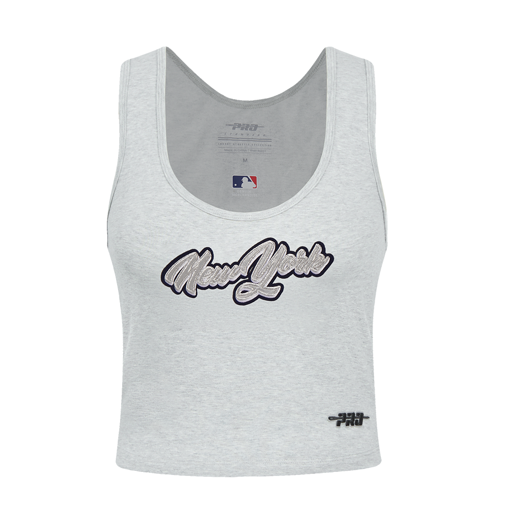 SIN MANGAS AJUSTADA MLB NEW YORK YANKEES SHEER INFLUENCE PARA MUJER