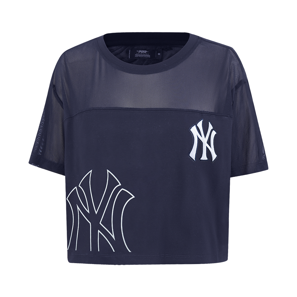 MANGA CORTA CROP MLB NEW YORK YANKEES SHEER INFLUENCE PARA MUJER