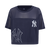 MANGA CORTA CROP MLB NEW YORK YANKEES SHEER INFLUENCE PARA MUJER