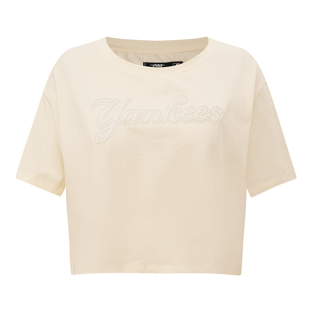 MANGA CORTA CROP MLB NEW YORK YANKEES NEUTRAL PARA MUJER