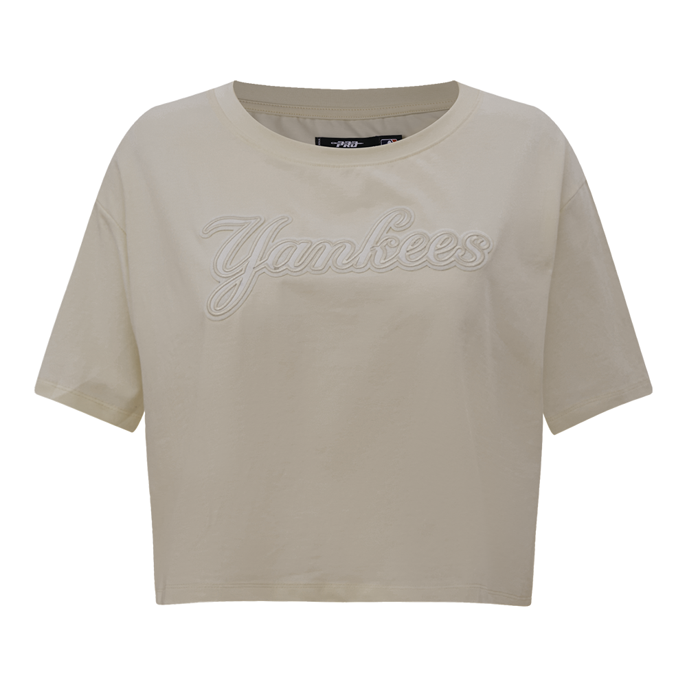 MANGA CORTA CROP MLB NEW YORK YANKEES NEUTRAL PARA MUJER