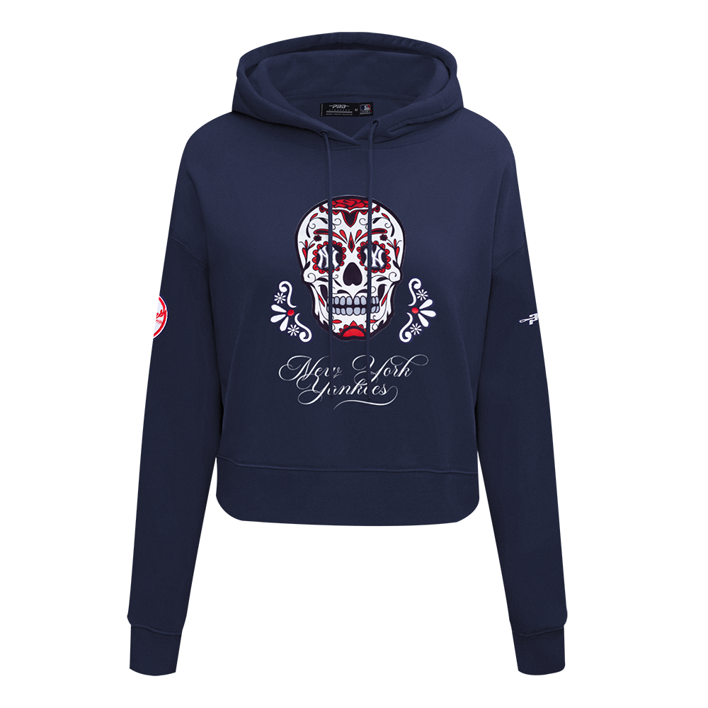 SUDADERA CON GORRO MLB NEW YORK YANKEES SUGAR SKULL PARA MUJER