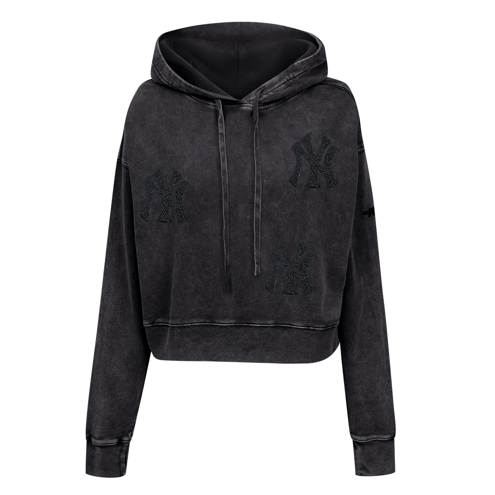 SUDADERA CON GORRO MLB NEW YORK YANKEES WASHED CRYSTALLINE PARA MUJER