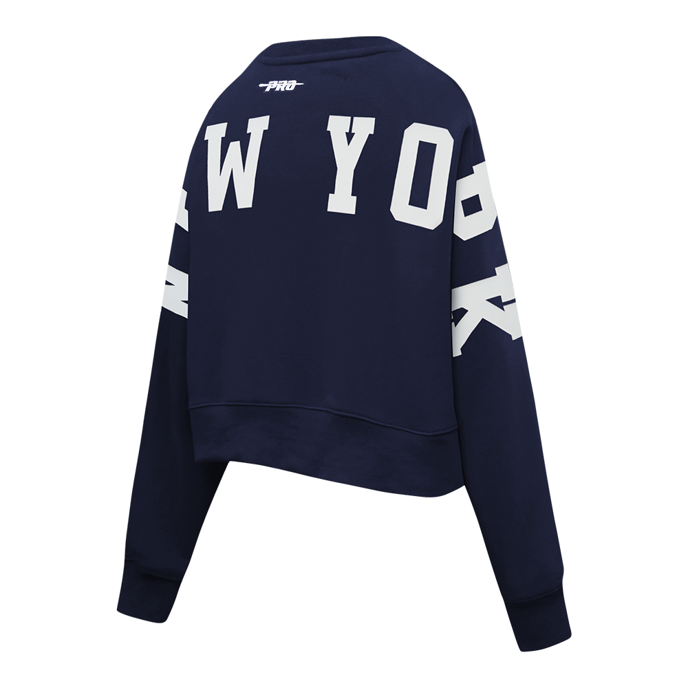 SUDADERA DE CUELLO REDONDO MLB NEW YORK YANKEES WINGSPAN PARA MUJER