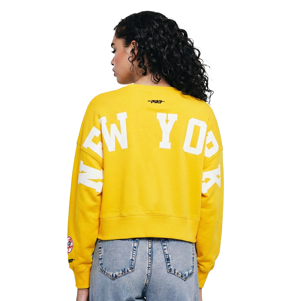 SUDADERA DE CUELLO REDONDO MLB NEW YORK YANKEES WINGSPAN PARA MUJER