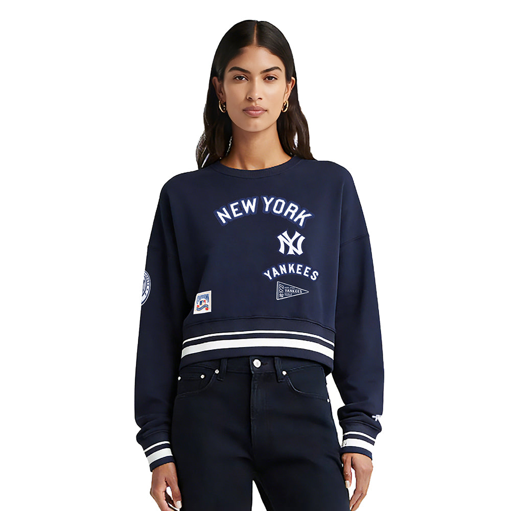 SUDADERA DE CUELLO REDONDO MLB NEW YORK YANKEES RETRO CLASSICS PARA MUJER