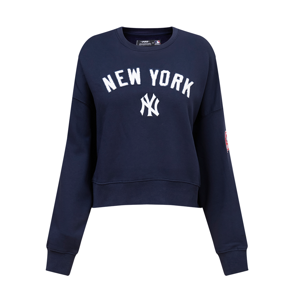 SUDADERA DE CUELLO REDONDO MLB NEW YORK YANKEES CLASSIC ESSENTIALS PARA MUJER