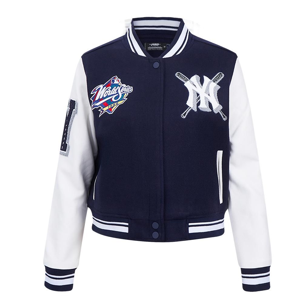 CHAMARRA UNIVERSITARIA MLB NEW YORK YANKEES MASH UP PARA MUJER