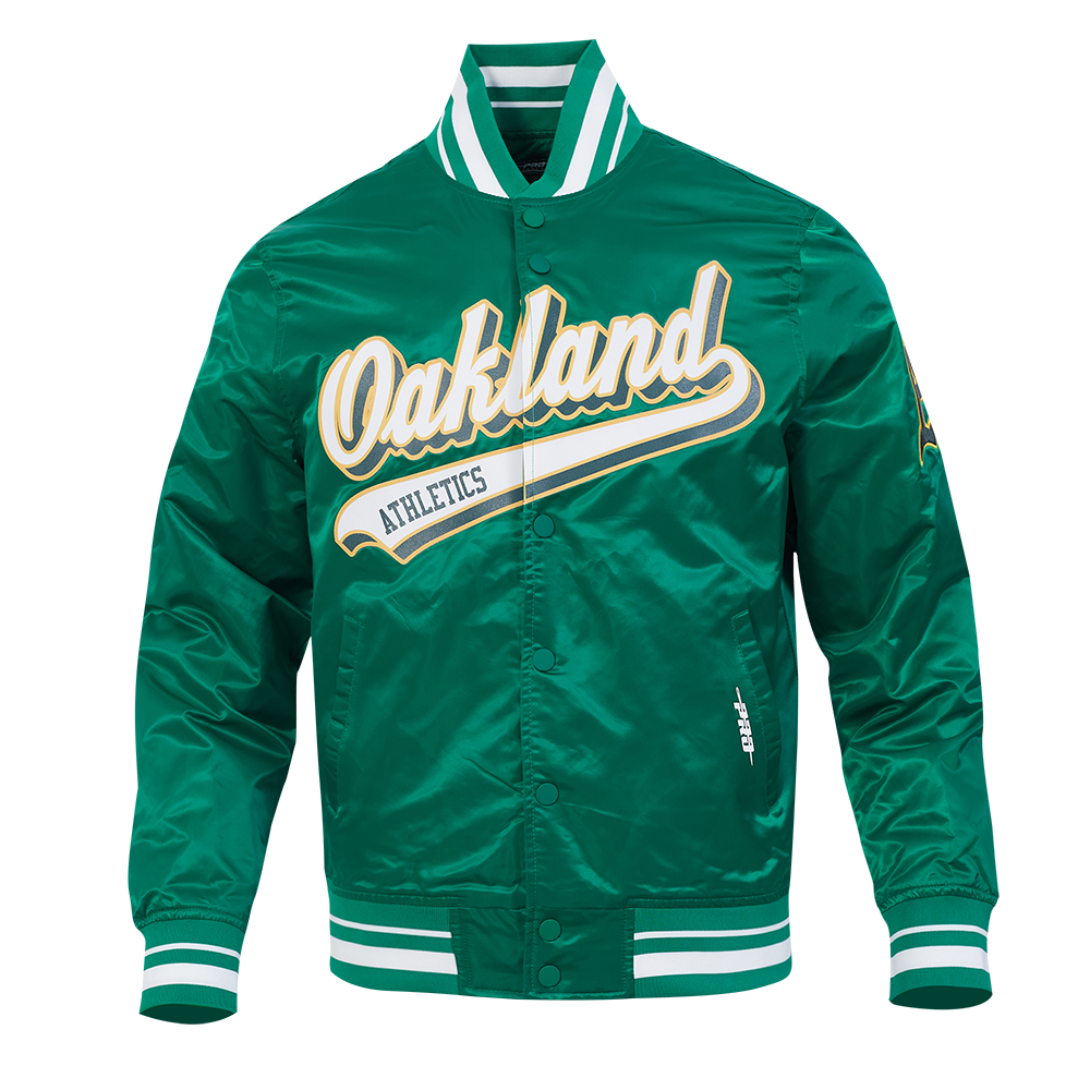 CHAMARRA DE SATÍN MLB OAKLAND ATHLETICS SCRIPT TAIL