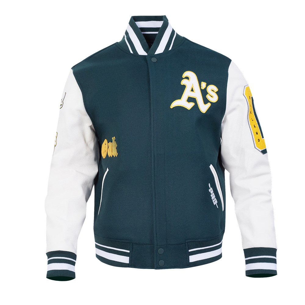 CHAMARRA UNIVERSITARIA MLB OAKLAND ATHLETICS OLD ENGLISH