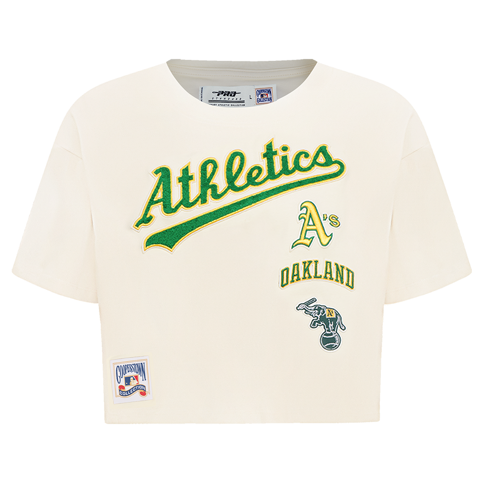 MANGA CORTA CROP MLB OAKLAND ATHLETICS RETRO CLASSICS PARA MUJER