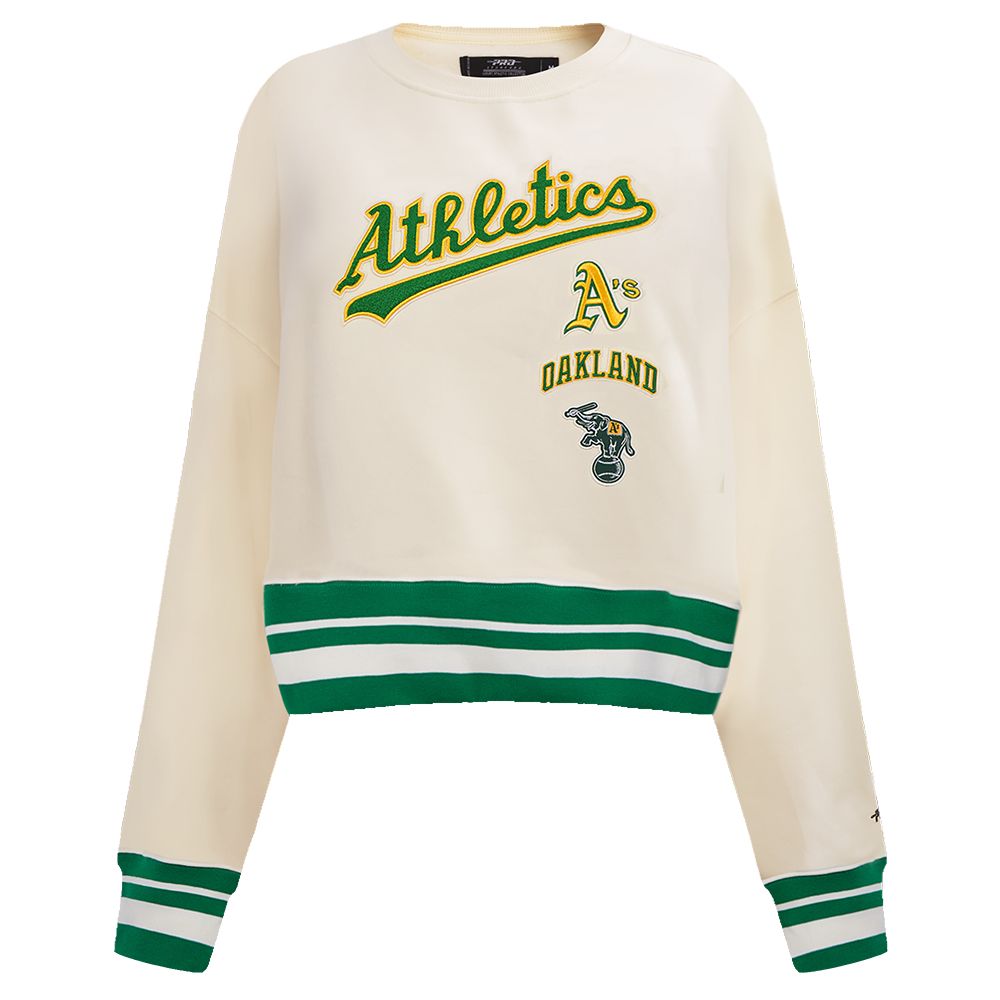 SUDADERA DE CUELLO REDONDO MLB OAKLAND ATHLETICS RETRO CLASSICS PARA MUJER