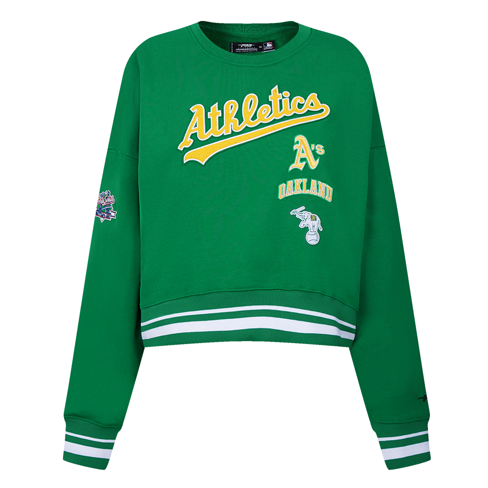 SUDADERA DE CUELLO REDONDO MLB OAKLAND ATHLETICS RETRO CLASSICS PARA MUJER