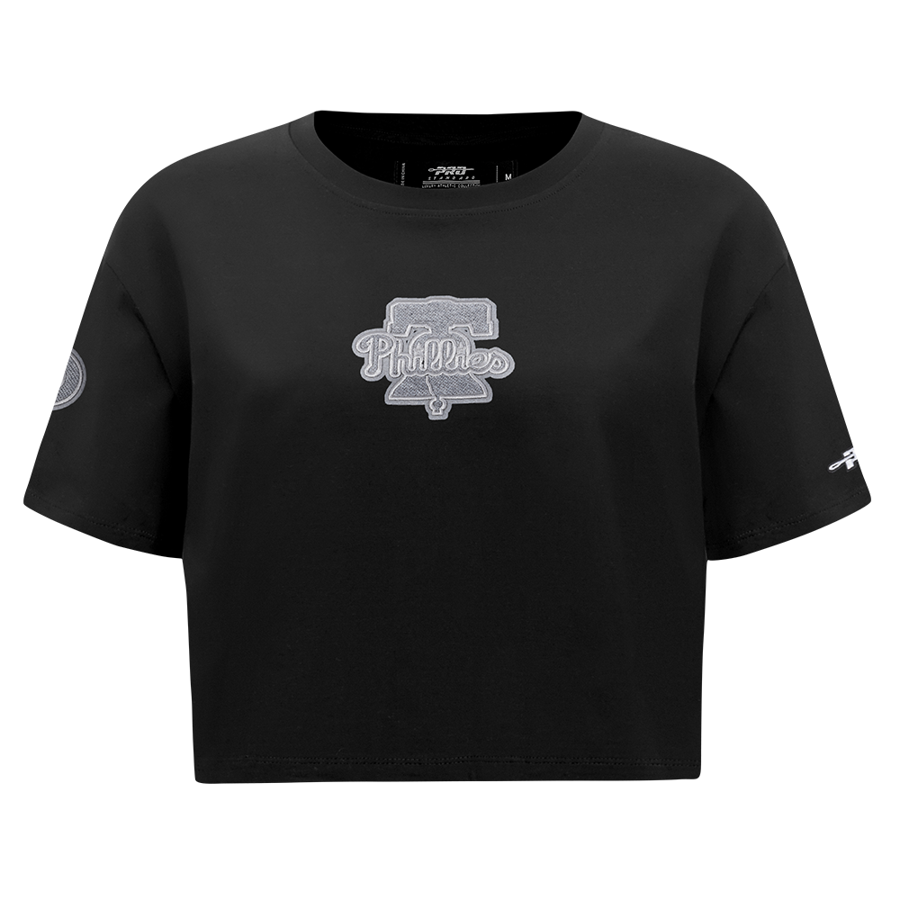 MANGA CORTA CROP MLB PHILADELPHIA PHILLIES REVERSE FRENCH TERRY PARA MUJER