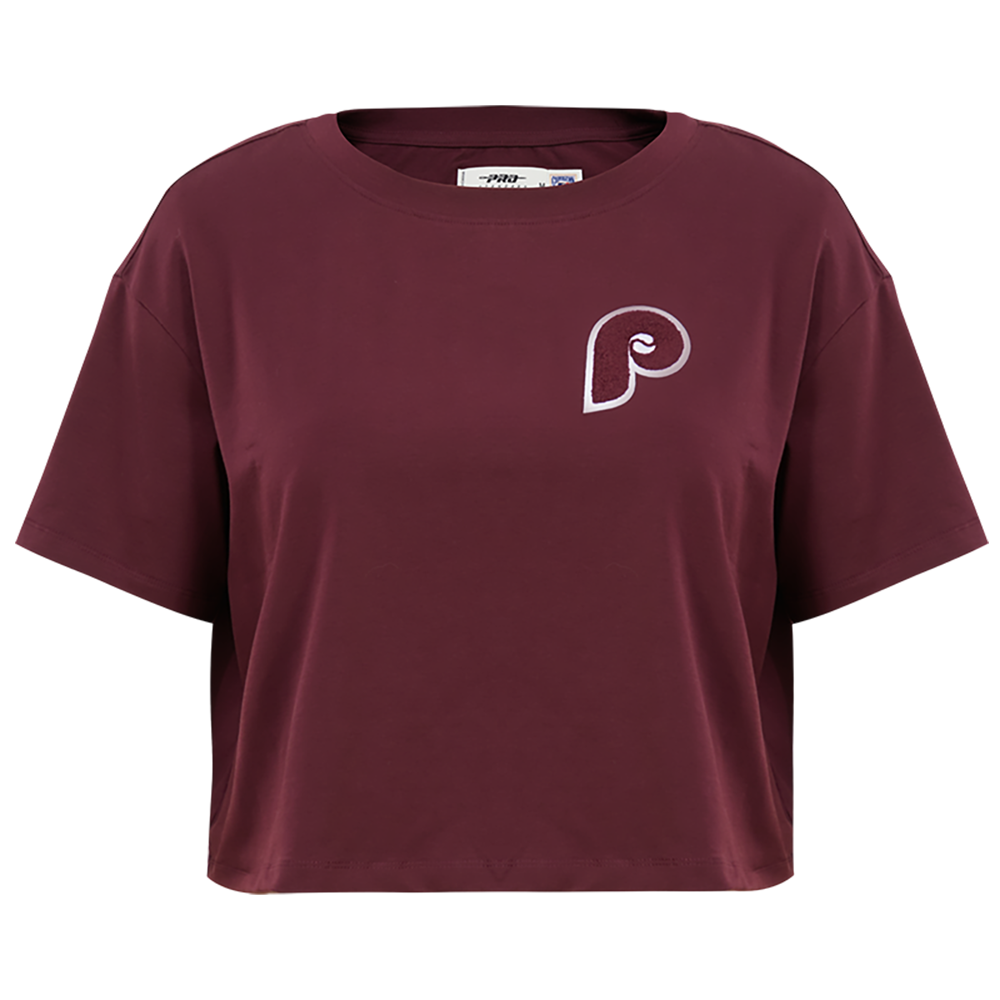 MANGA CORTA CROP MLB PHILADELPHIA PHILLIES CLASSIC ESSENTIALS PARA MUJER