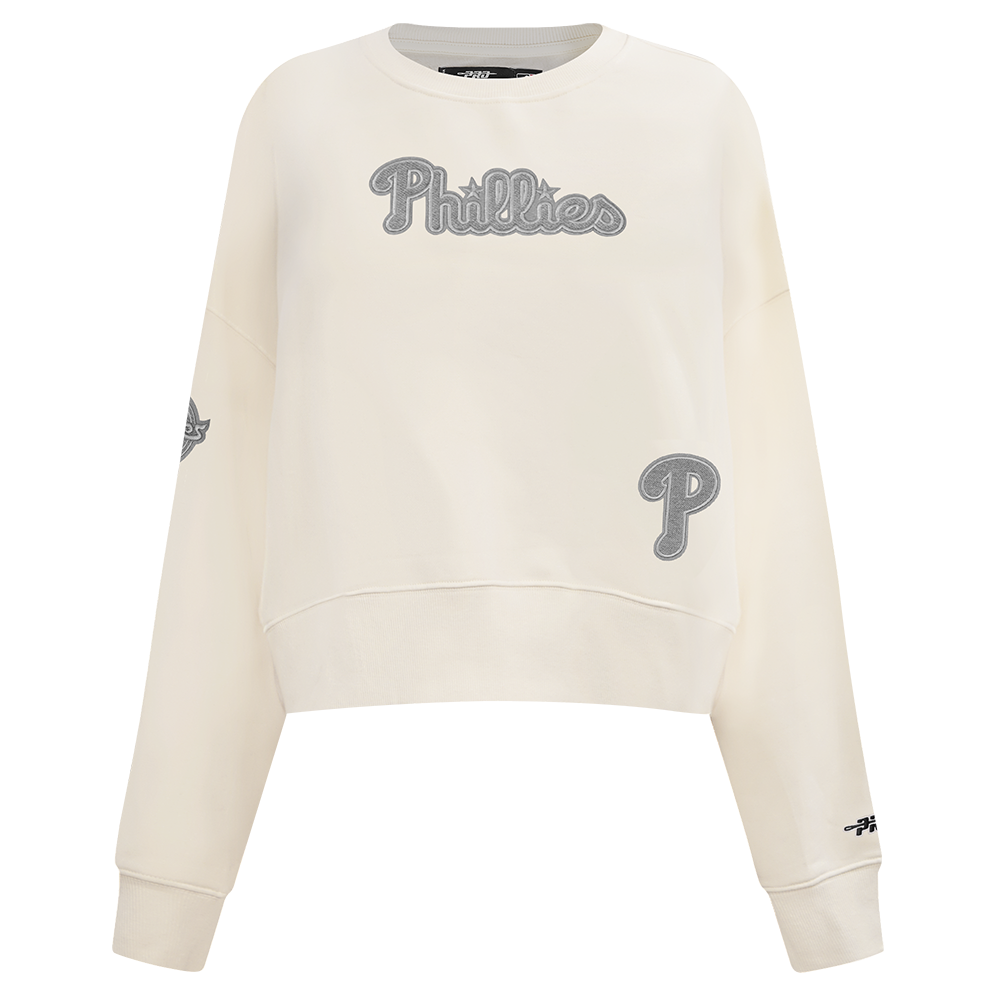 SUDADERA DE CUELLO REDONDO MLB PHILADELPHIA PHILLIES REVERSE FRENCH TERRY PARA MUJER