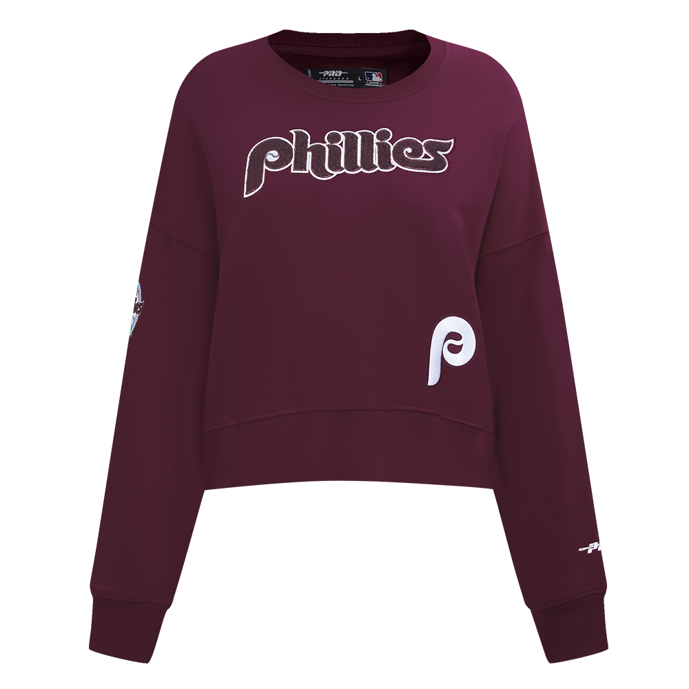 SUDADERA DE CUELLO REDONDO MLB PHILADELPHIA PHILLIES GAME DAY CLASSICS PARA MUJER