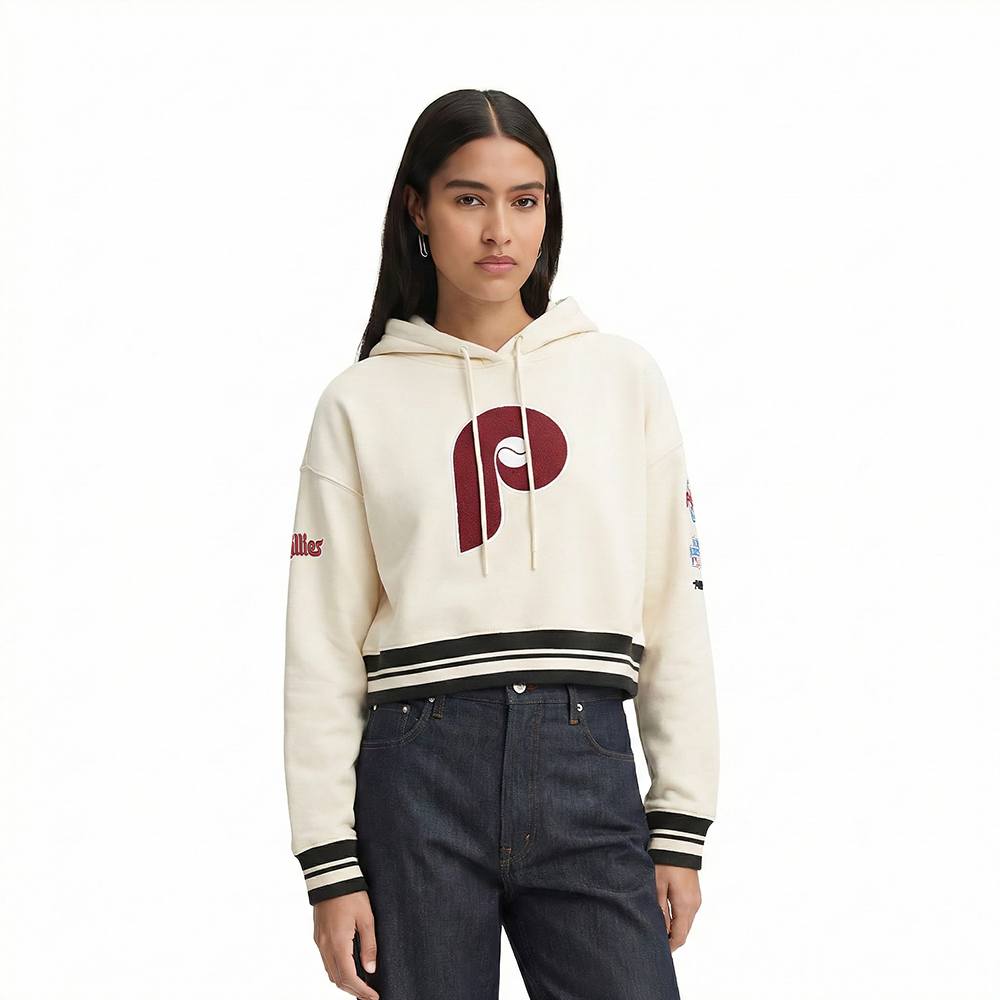 SUDADERA CON GORRO MLB PHILADELPHIA PHILLIES RETRO CLASSICS PARA MUJER